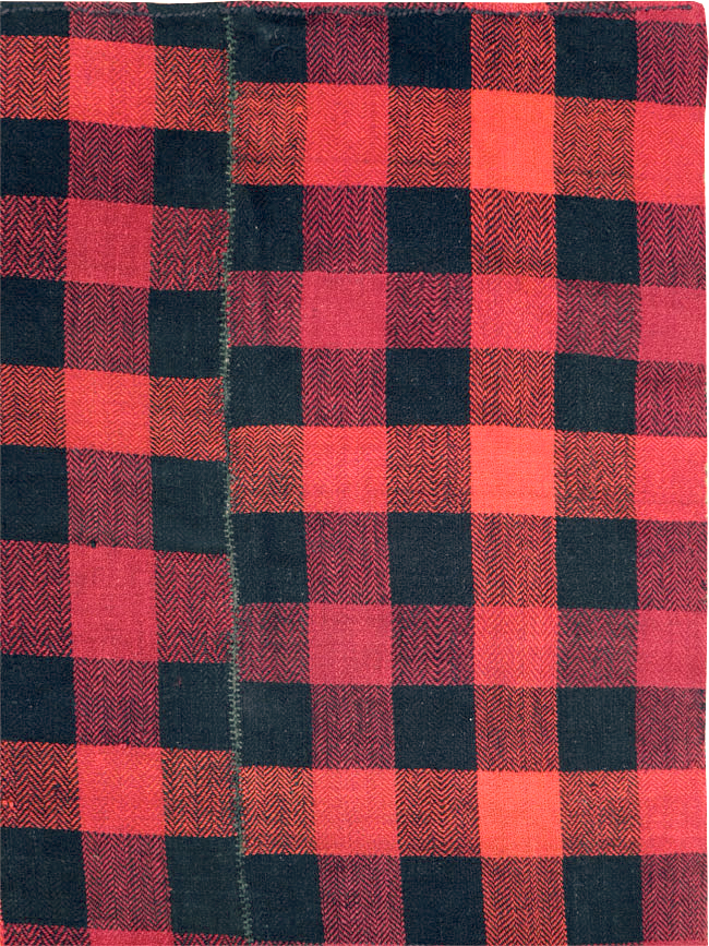 Vintage Persian Plaid Textile, No.28984 - Staging