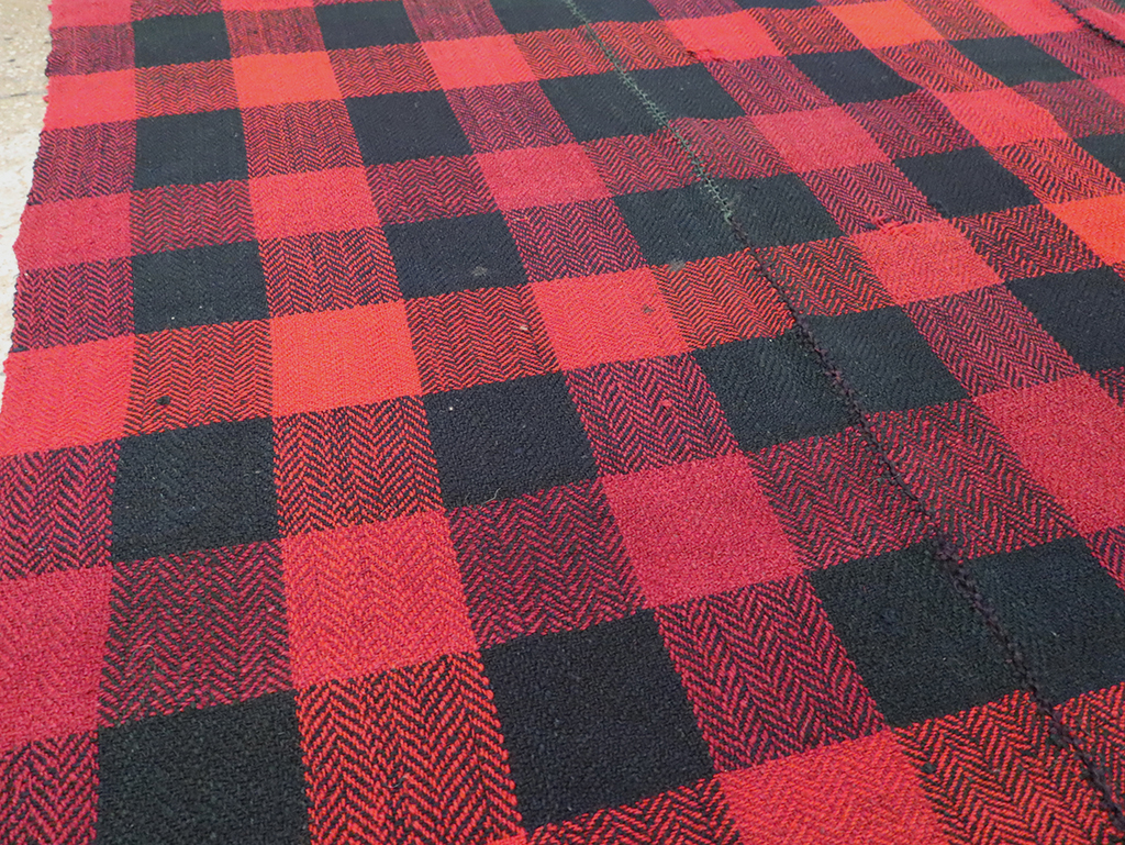Vintage Persian Plaid Textile, No.28984 - Staging