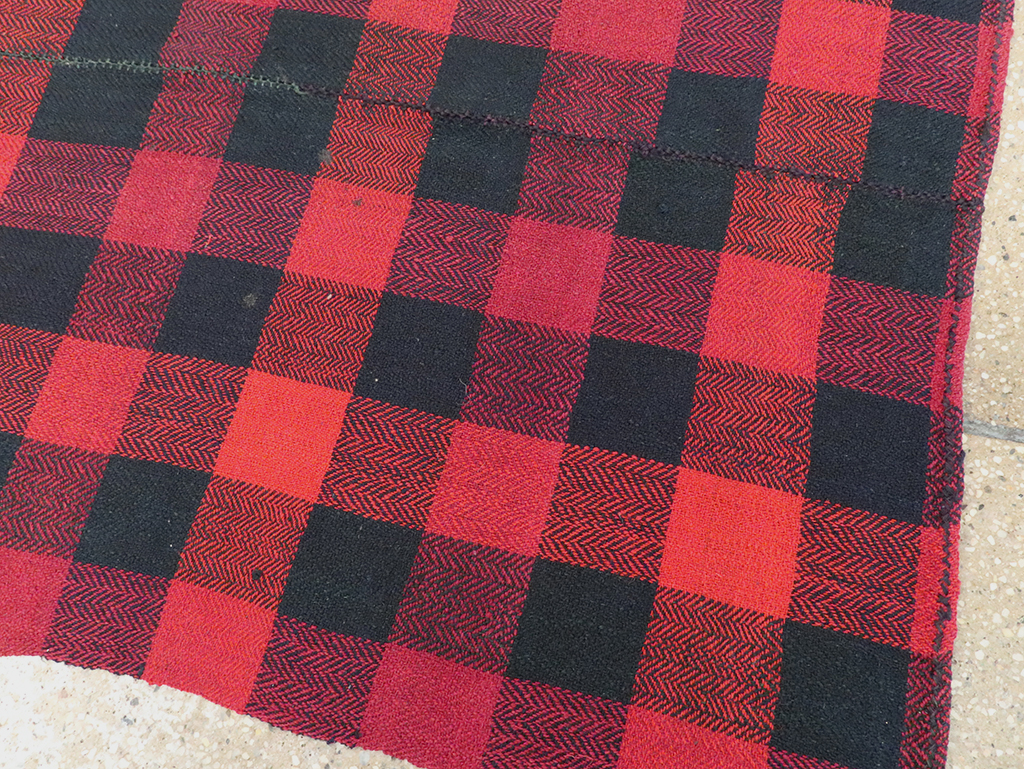 Vintage Persian Plaid Textile, No.28984 - Staging
