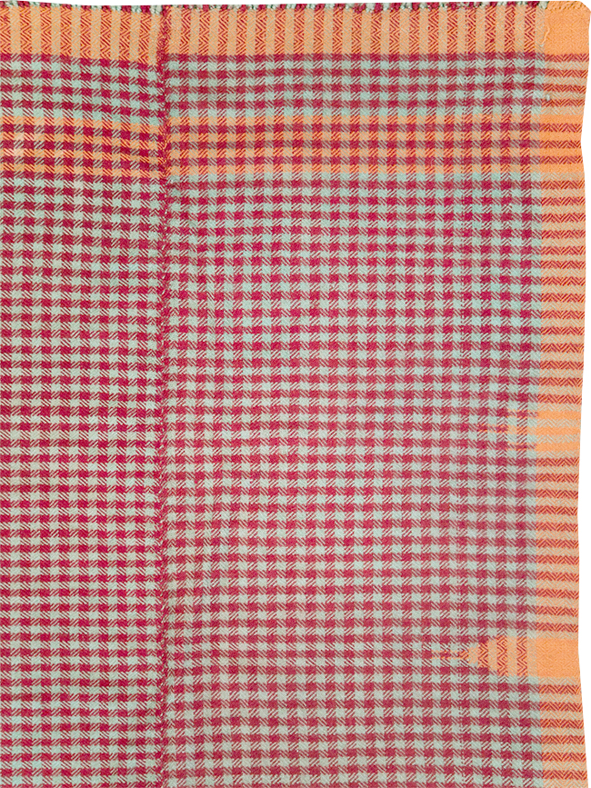 Vintage Persian Square Textile Flatweave, No.28985 - Staging