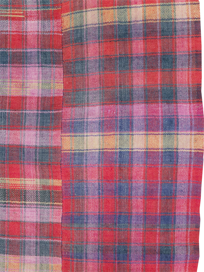 Vintage Persian Plaid Textile, No.28986 - Staging