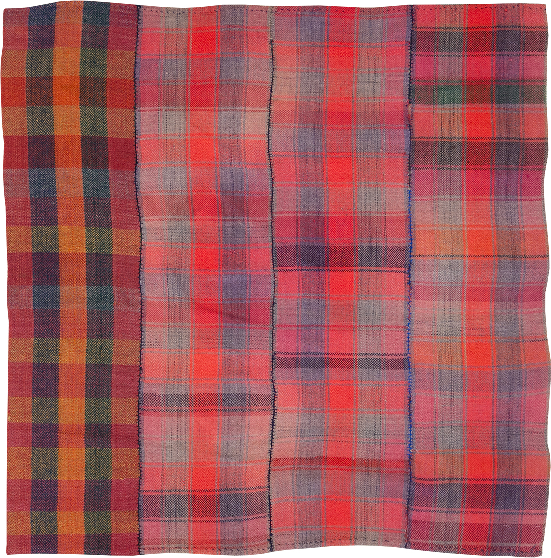 Vintage Persian Plaid Textile, No.29028 - Staging