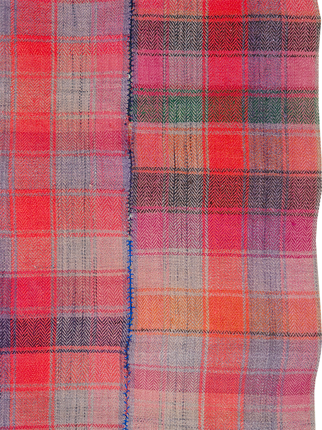 Vintage Persian Plaid Textile, No.29028 - Staging