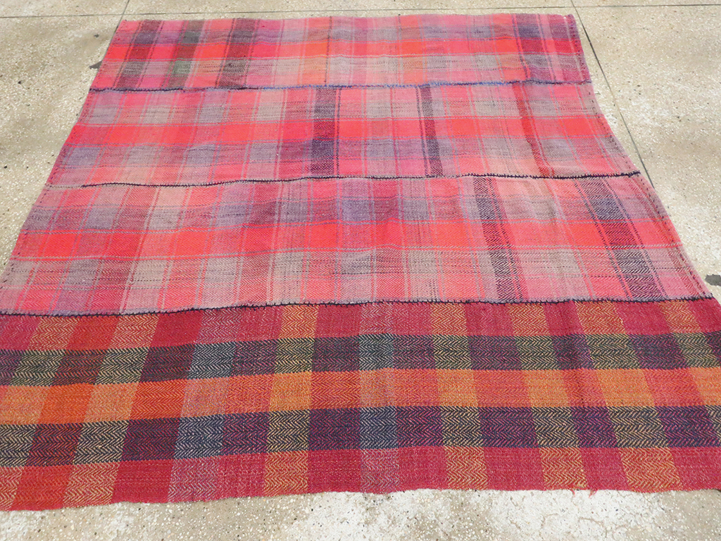 Vintage Persian Plaid Textile, No.29028 - Staging