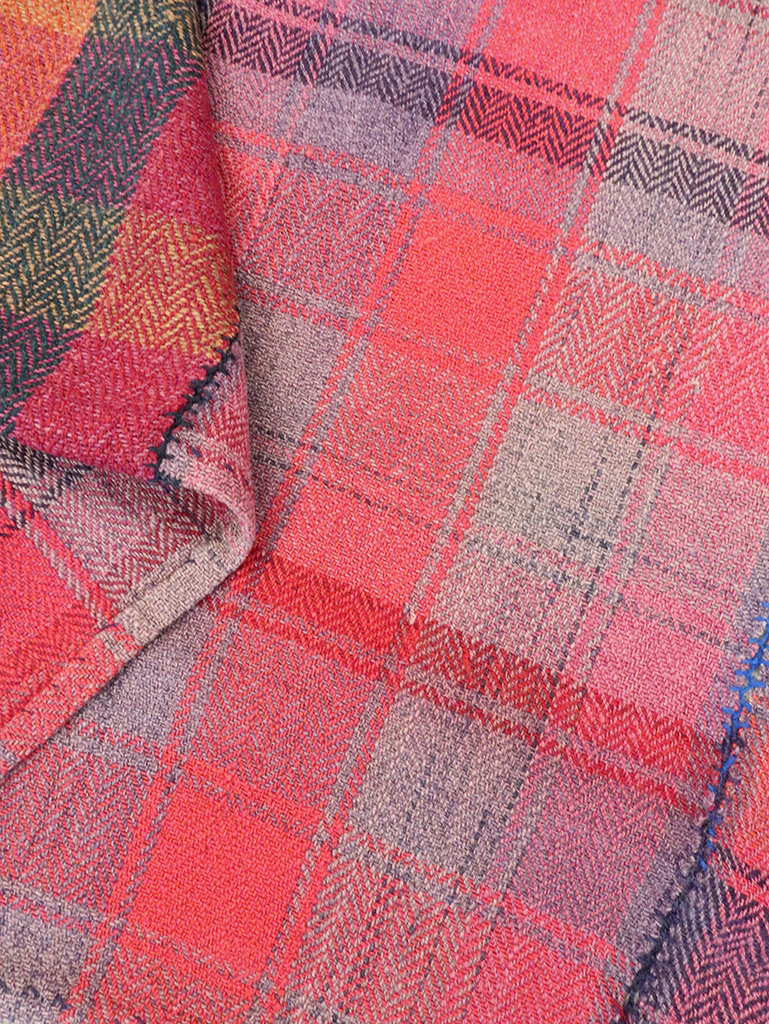 Vintage Persian Plaid Textile, No.29028 - Staging