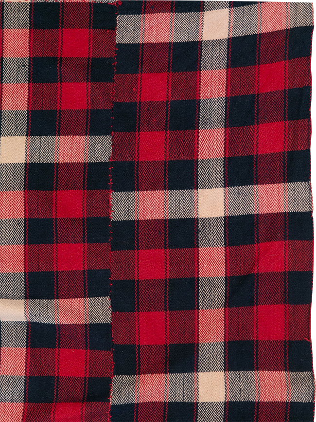 Vintage Persian Plaid Textile, No.29030 - Staging