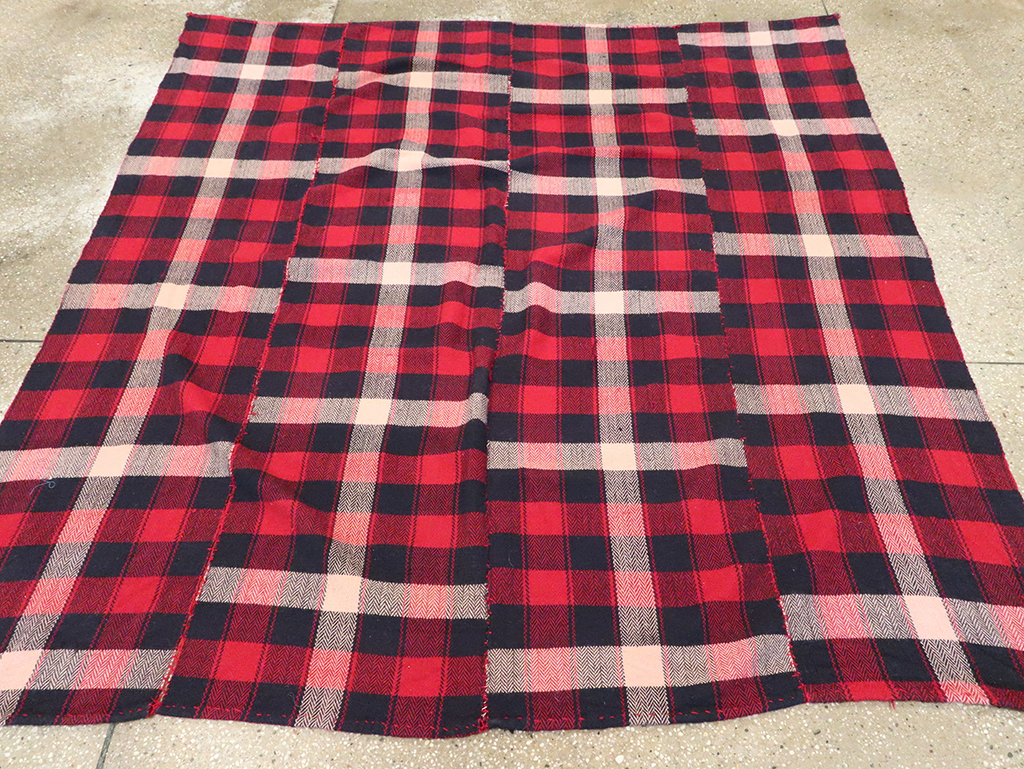 Vintage Persian Plaid Textile, No.29030 - Staging