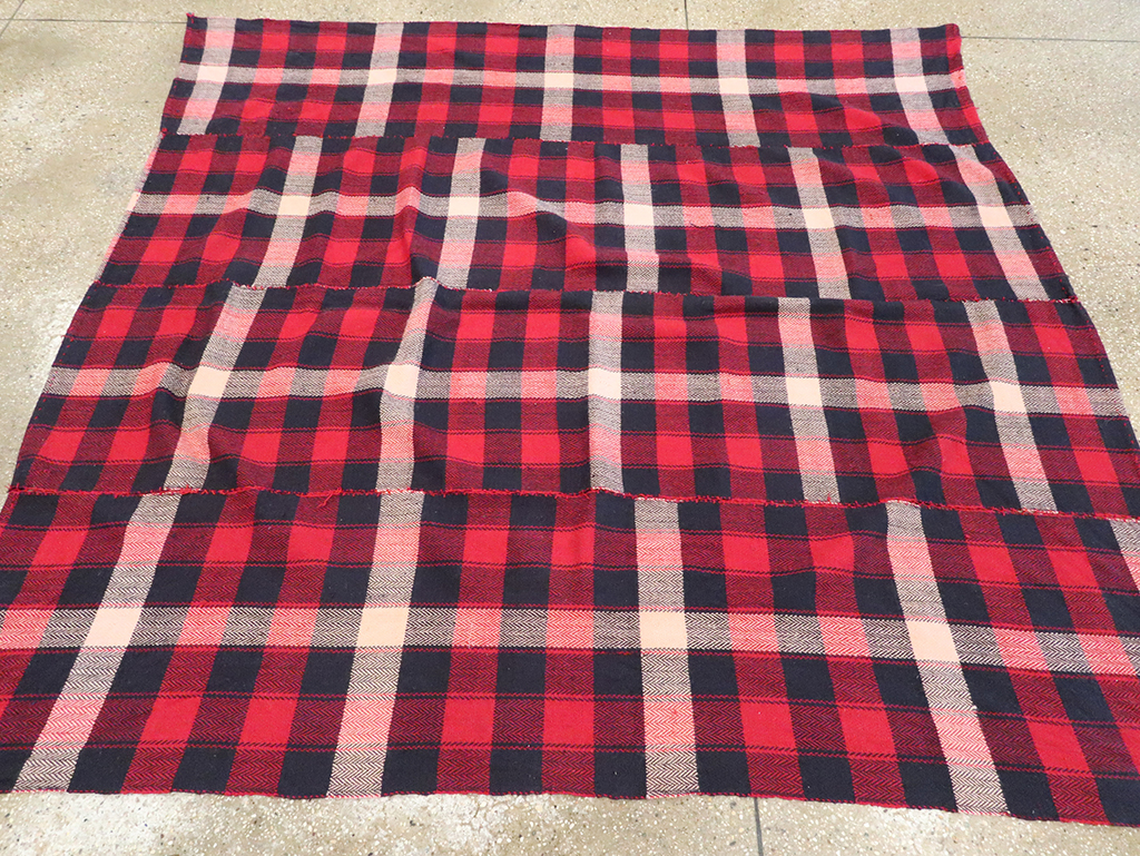 Vintage Persian Plaid Textile, No.29030 - Staging