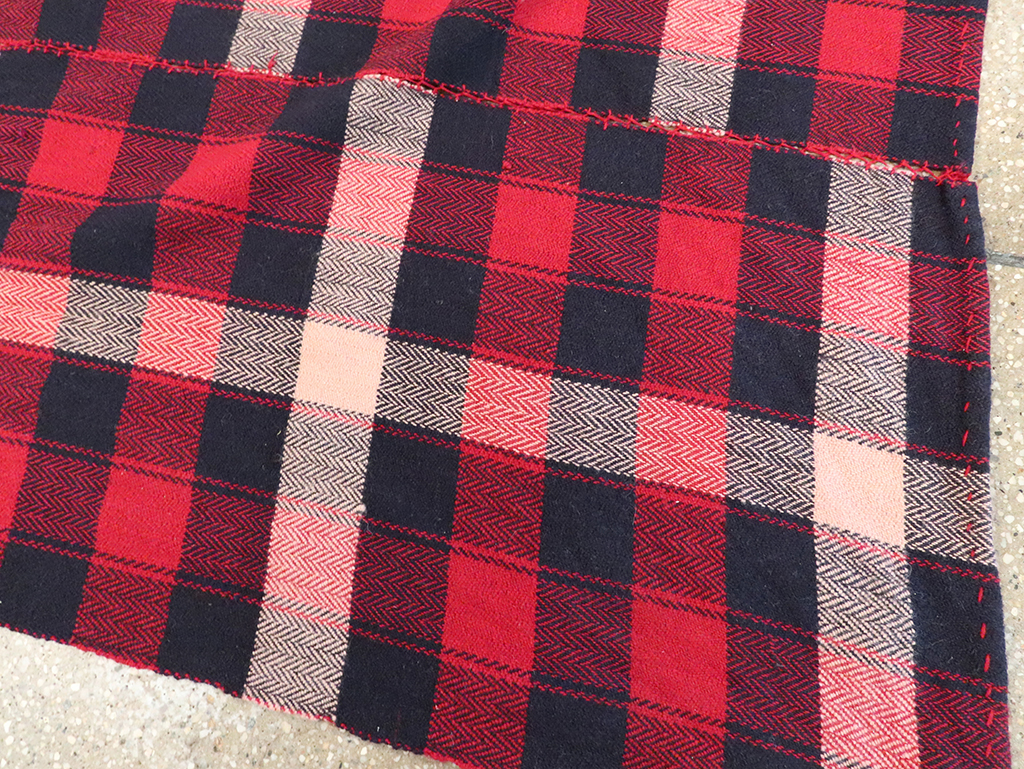 Vintage Persian Plaid Textile, No.29030 - Staging