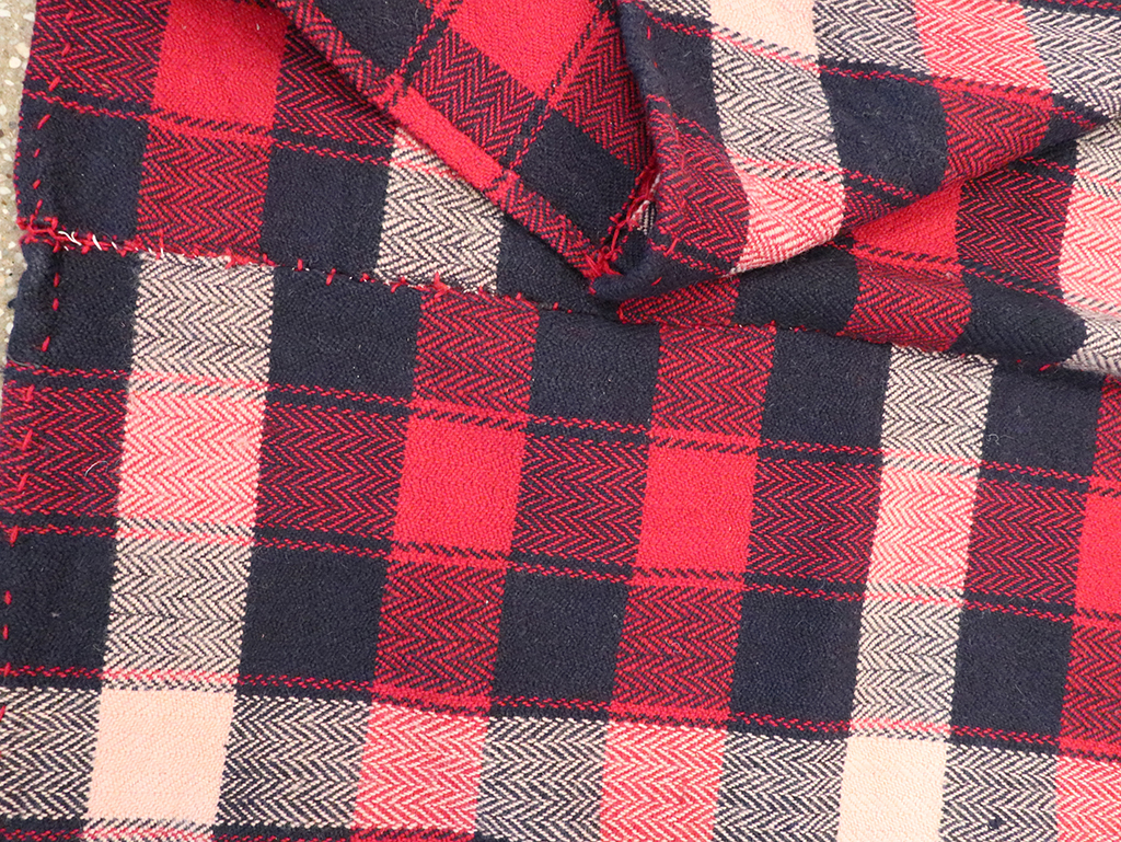 Vintage Persian Plaid Textile, No.29030 - Staging
