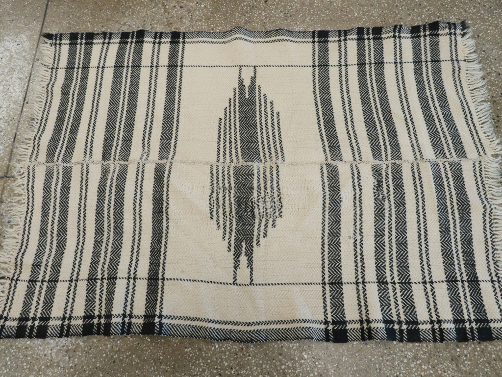 Vintage Persian Textile Flatweave, No.29041 - Staging