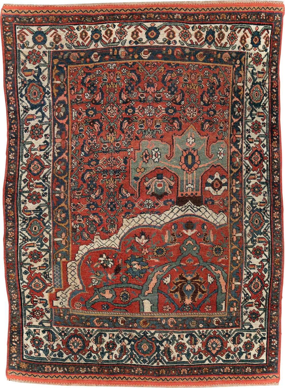 Antique Wagireh Bidjar Rug, No.29050 - Staging