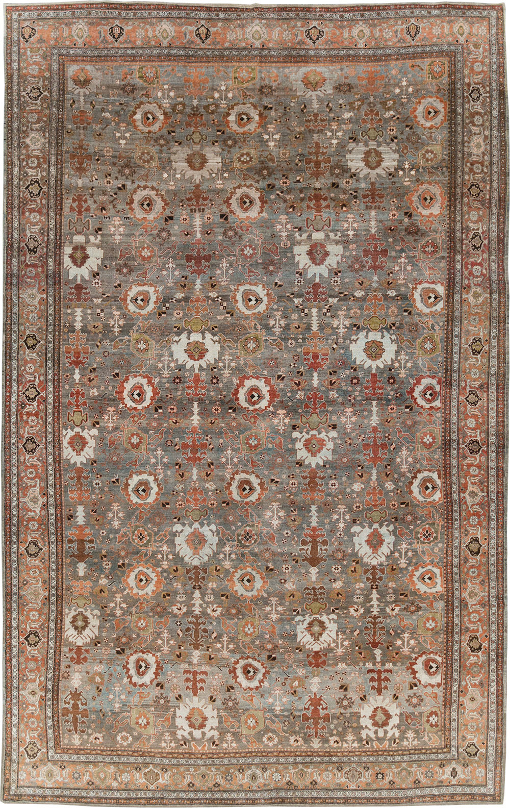 Antique Persian Bidjar Large Room Size Carpet, No.29052 - Staging