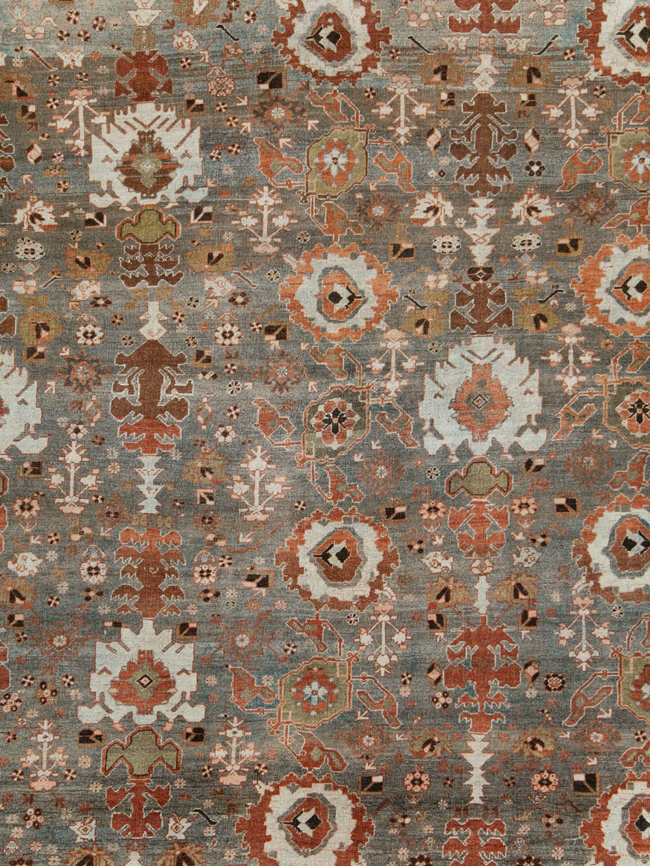 Antique Persian Bidjar Large Room Size Carpet, No.29052 - Staging