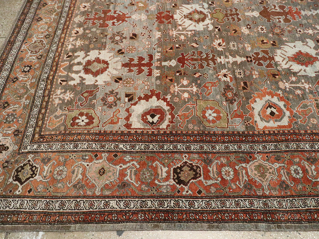 Antique Persian Bidjar Large Room Size Carpet, No.29052 - Staging