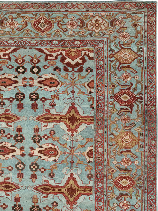 Antique Persian Kurdish Room Size Carpet, No.29056 - Staging