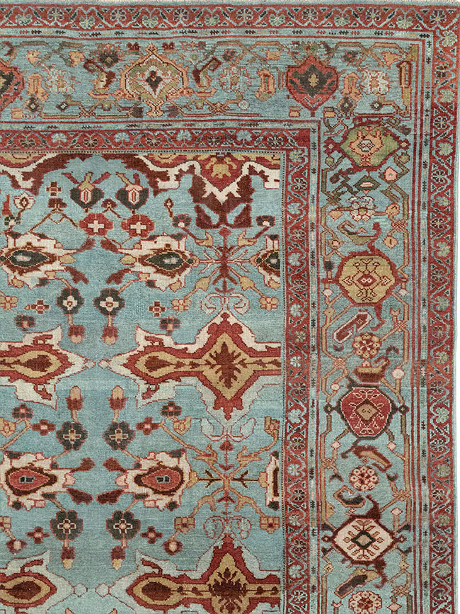 Antique Persian Kurdish Room Size Carpet, No.29056 - Staging