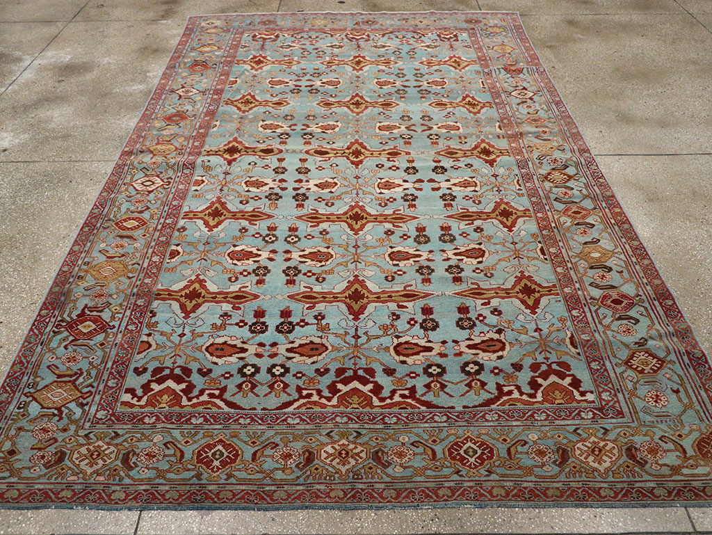 Antique Persian Kurdish Room Size Carpet, No.29056 - Staging
