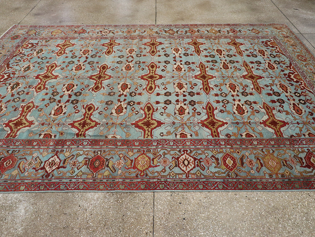 Antique Persian Kurdish Room Size Carpet, No.29056 - Staging