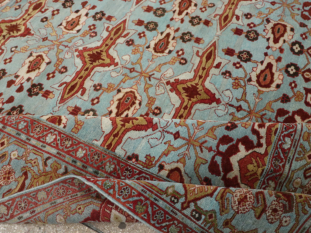 Antique Persian Kurdish Room Size Carpet, No.29056 - Staging