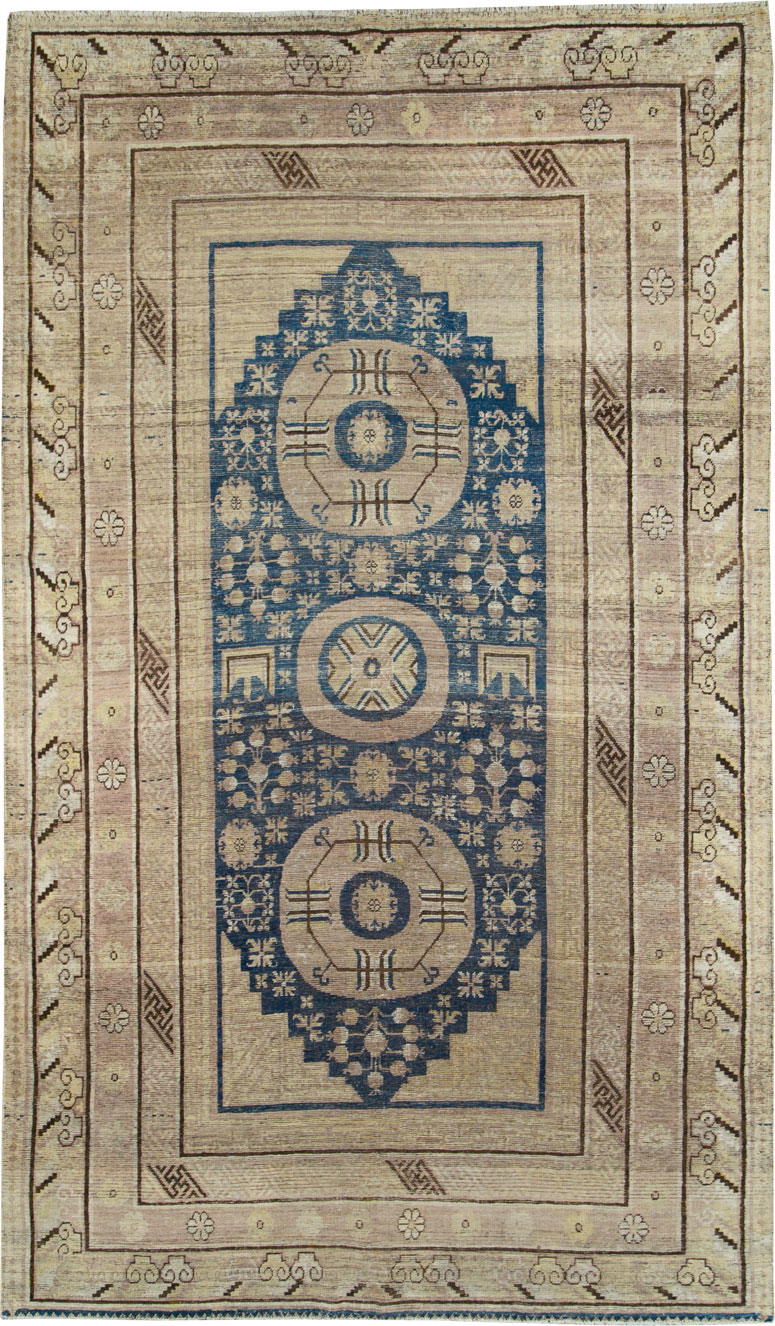 Antique East Turkestan Khotan Carpet, No.29064 - Staging
