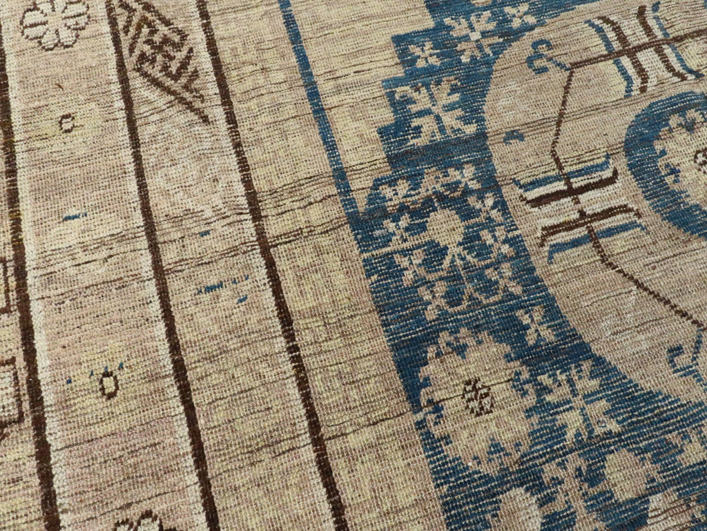 Antique East Turkestan Khotan Carpet, No.29064 - Staging