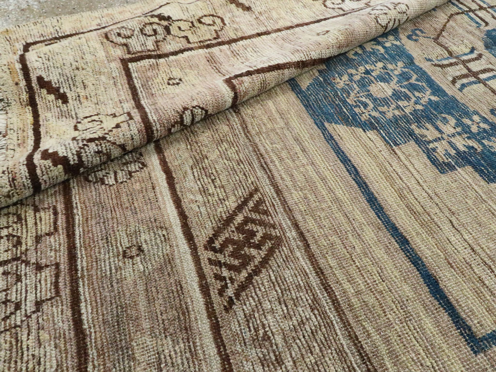 Antique East Turkestan Khotan Carpet, No.29064 - Staging