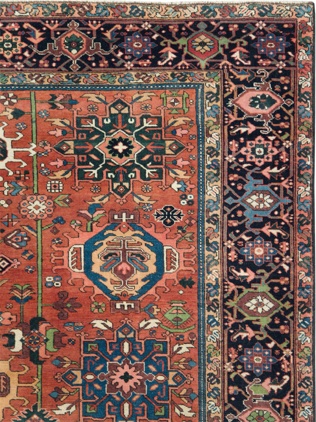 Vintage Persian Karajeh Rug, No.29065 - Staging