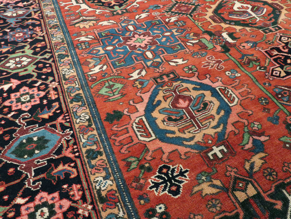 Vintage Persian Karajeh Rug, No.29065 - Staging
