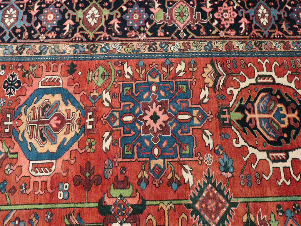 Vintage Persian Karajeh Rug, No.29065 - Staging
