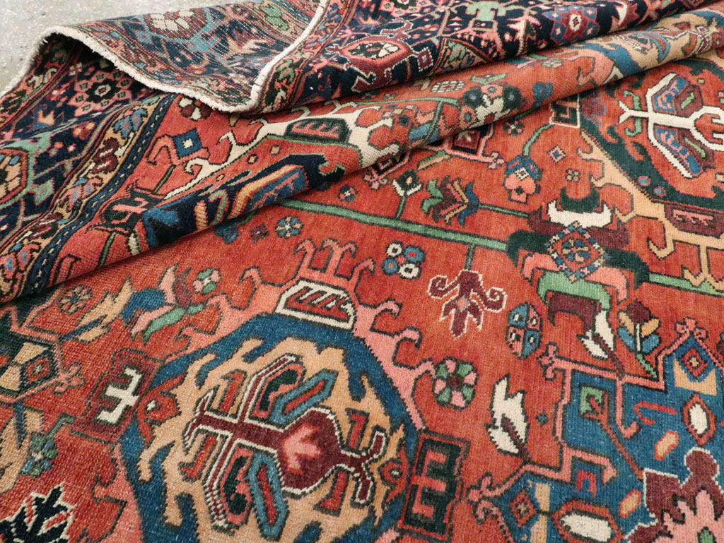 Vintage Persian Karajeh Rug, No.29065 - Staging