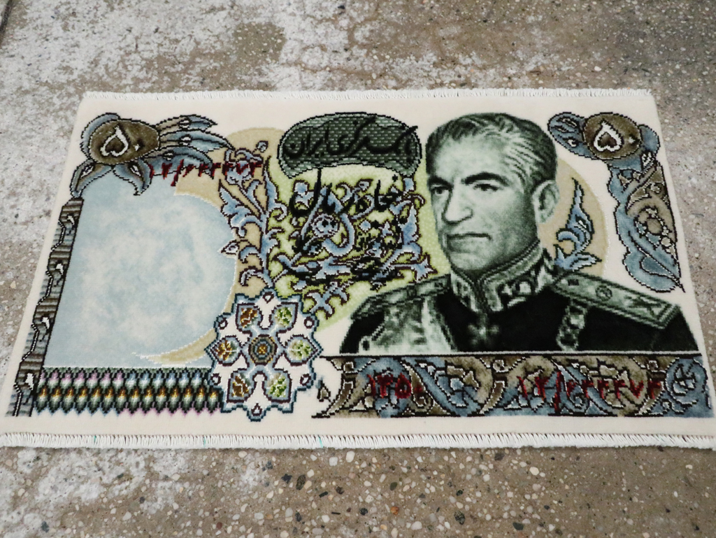 Modern Persian Tabriz Pictorial Rug, No.29068 - Staging