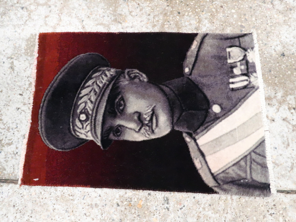 Vintage Persian Tabriz Pictorial Rug, No.29069 - Staging