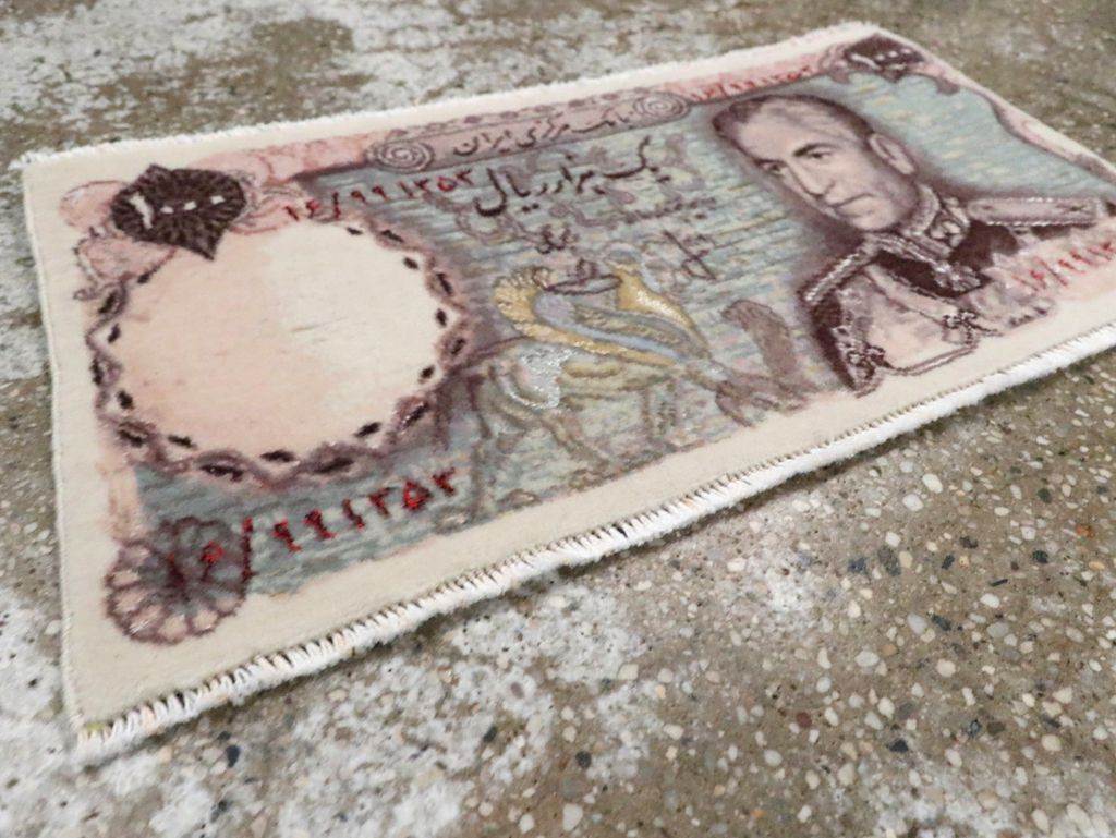 Persian Pictorial Tabriz Rug, No.29073 - Staging