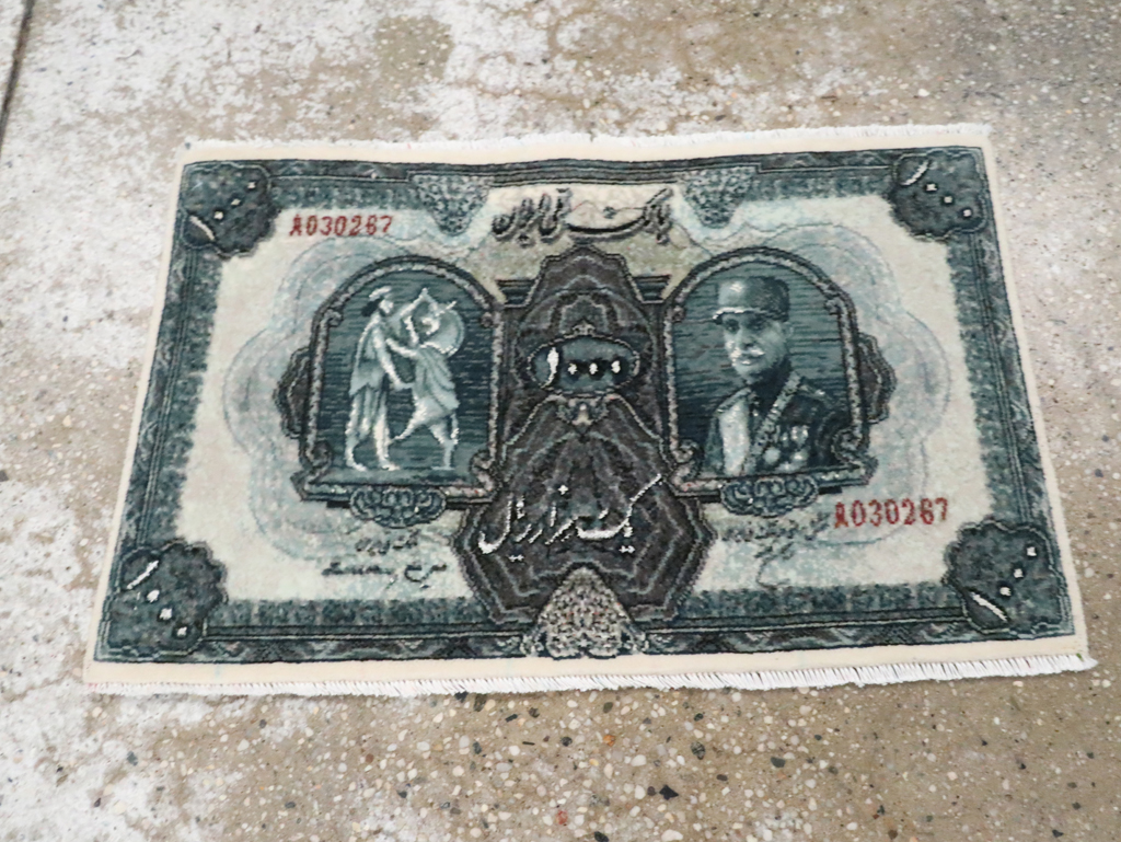 Modern Persian Tabriz Pictorial Rug, No.29078 - Staging