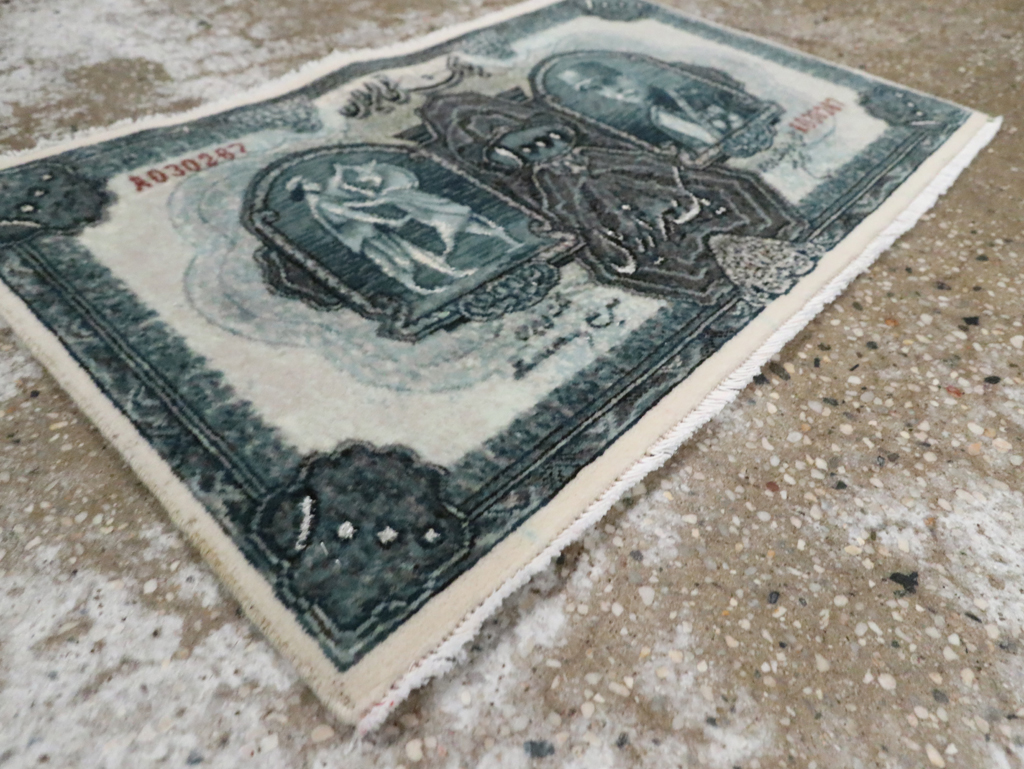 Modern Persian Tabriz Pictorial Rug, No.29078 - Staging