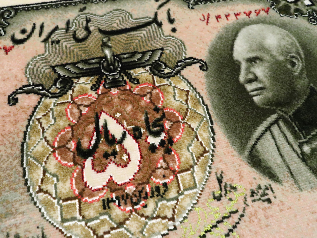 Vintage Persian Tabriz Pictorial Rug, No.29079 - Staging