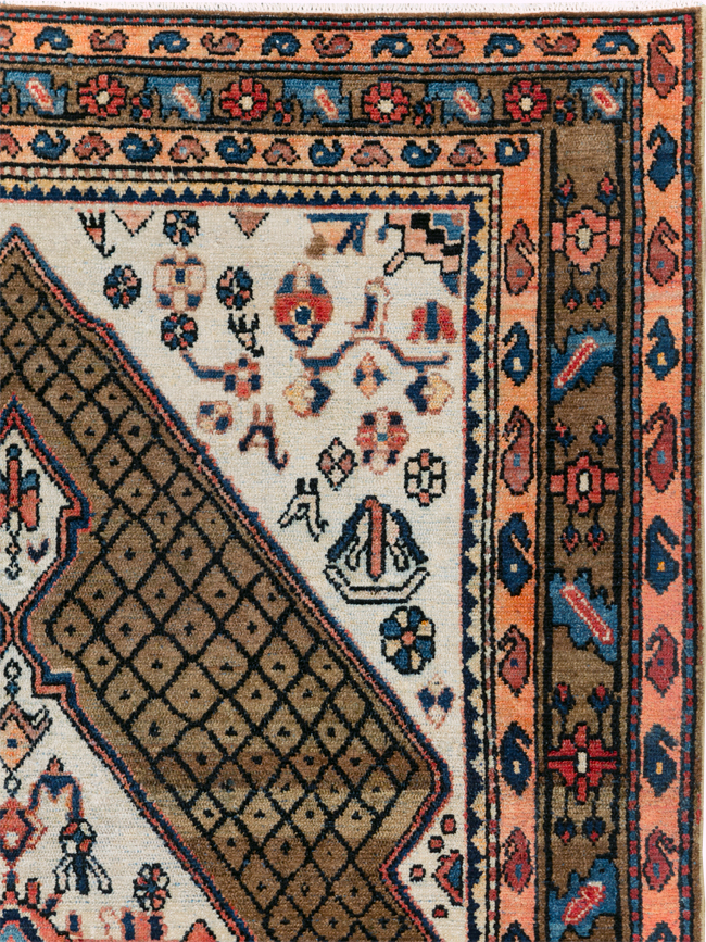 Vintage Persian Hamadan Gallery Rug, No.29086 - Staging