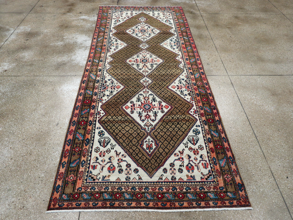 Vintage Persian Hamadan Gallery Rug, No.29086 - Staging