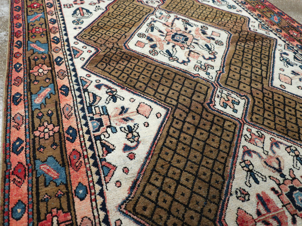 Vintage Persian Hamadan Gallery Rug, No.29086 - Staging