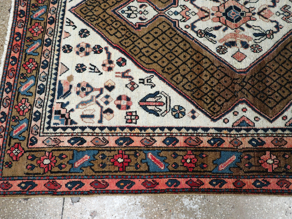 Vintage Persian Hamadan Gallery Rug, No.29086 - Staging