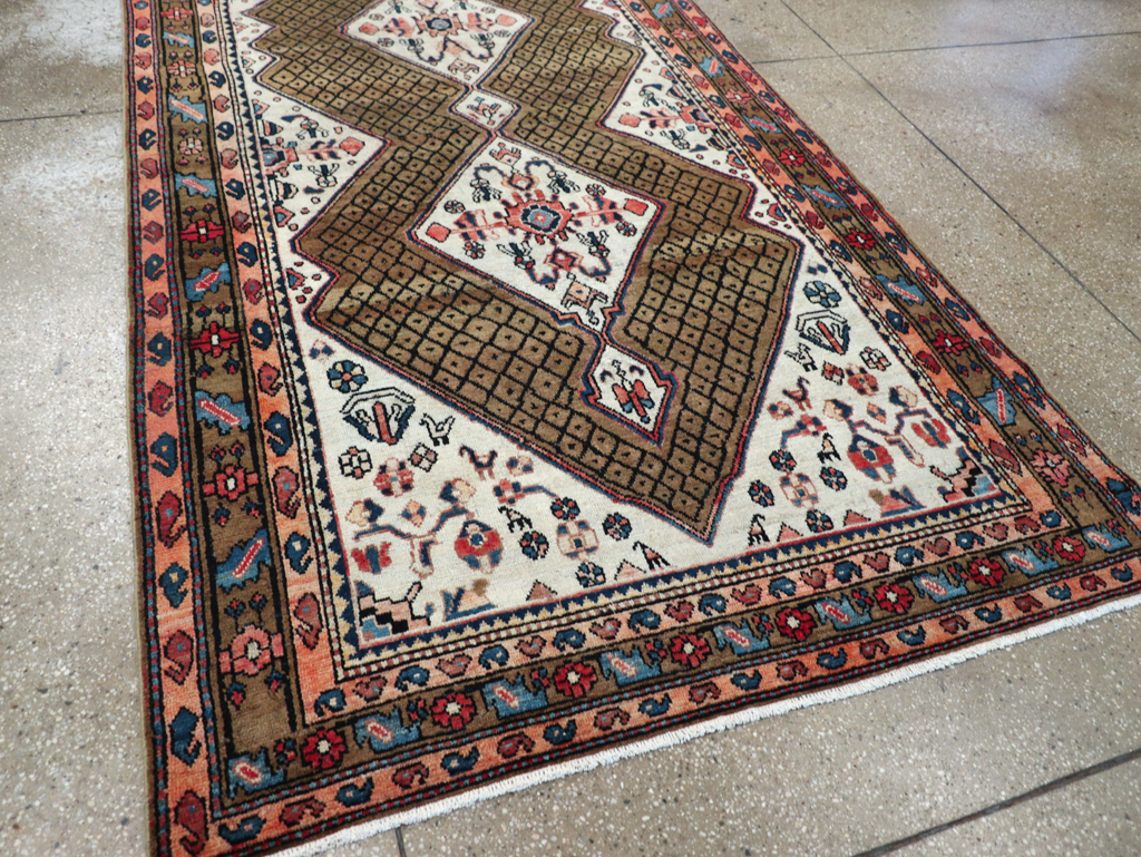 Vintage Persian Hamadan Gallery Rug, No.29086 - Staging