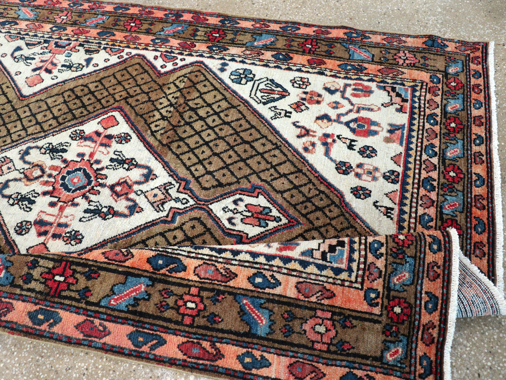 Vintage Persian Hamadan Gallery Rug, No.29086 - Staging