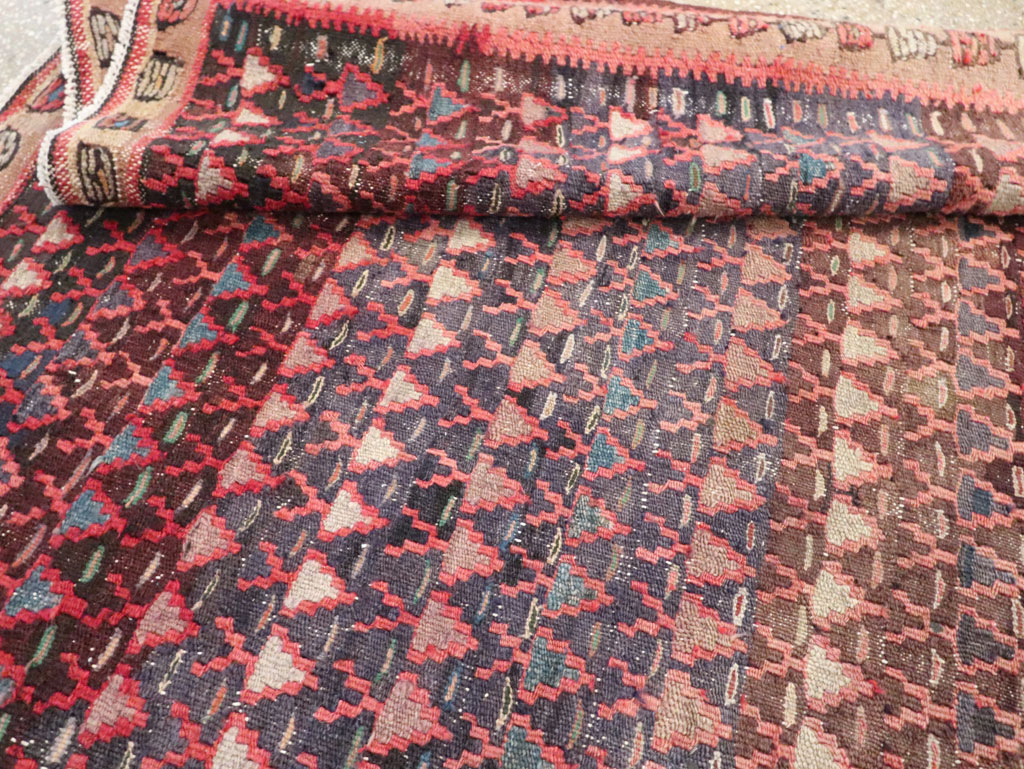 Vintage Persian Flatweave Kilim Gallery Rug, No.29087 - Staging