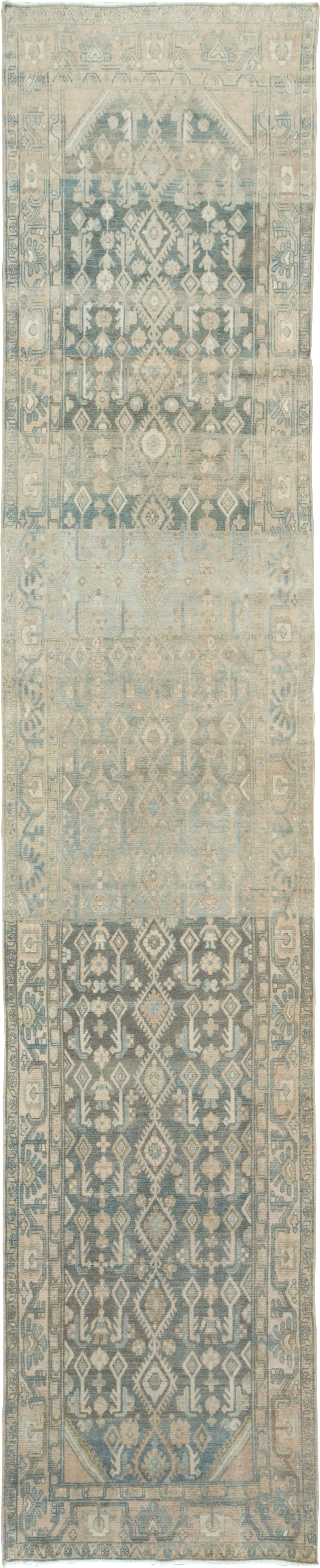 Vintage Persian Malayer Long Runner, No.29093 - Staging