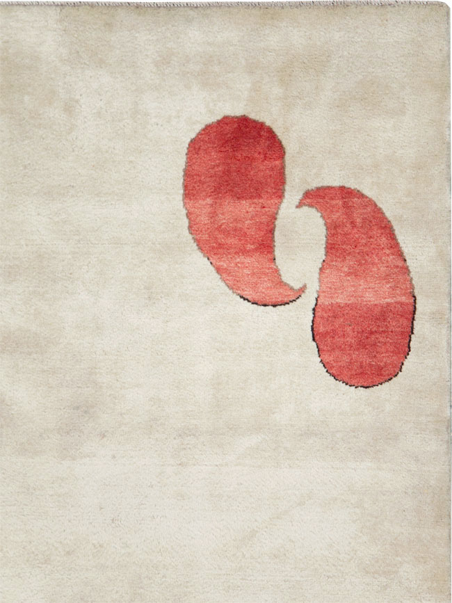 Vintage Persian Mashad Deco Style Rug (Pair: 2 of 2), No.29095 - Staging