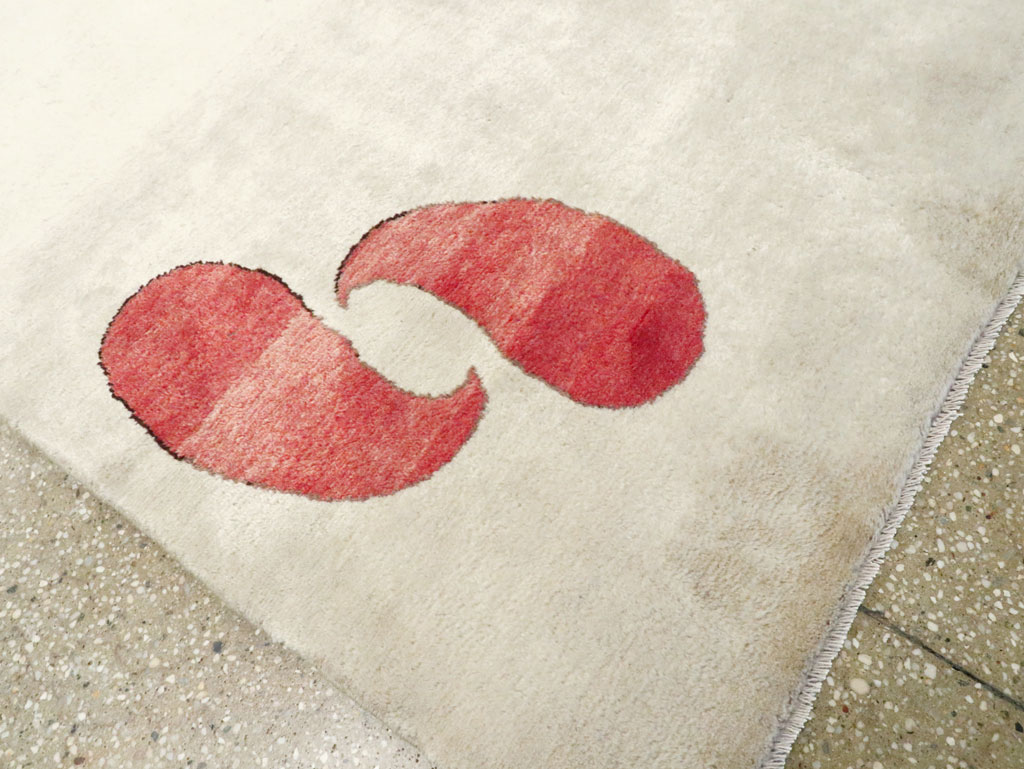 Vintage Persian Mashad Deco Style Rug (Pair: 2 of 2), No.29095 - Staging