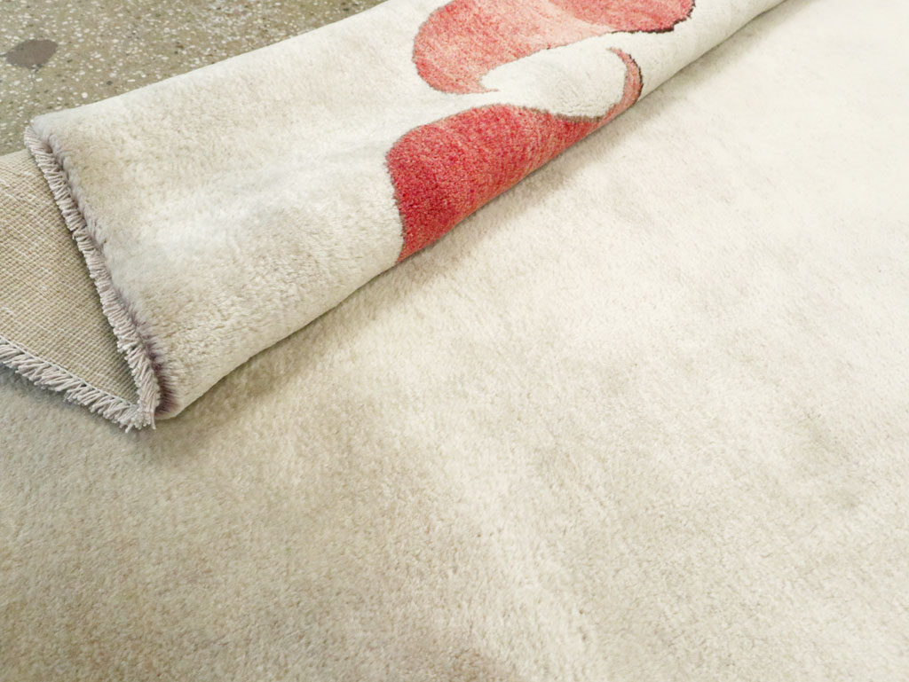 Vintage Persian Mashad Deco Style Rug (Pair: 2 of 2), No.29095 - Staging