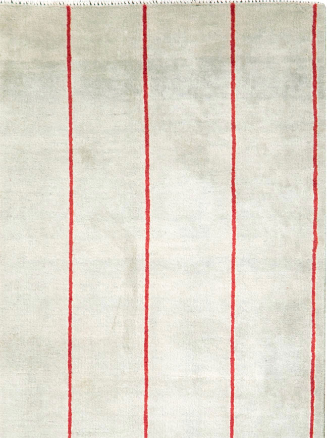 Vintage Persian Art Deco Mashad Throw Rug (Pair: 2 of 2), No.29098 - Staging