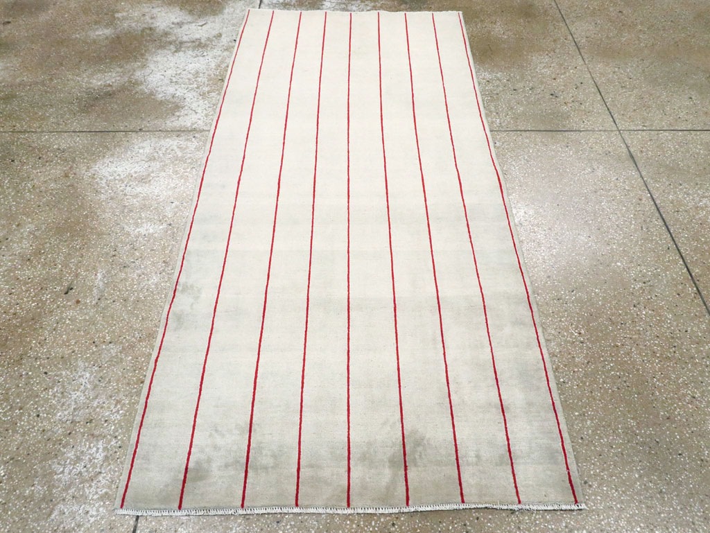 Vintage Persian Art Deco Mashad Throw Rug (Pair: 2 of 2), No.29098 - Staging